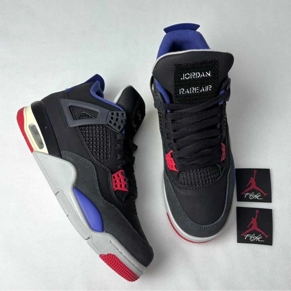 Brand New Retro 4 Rare Air -Men’s Stylish Sneakers Trainers w/ White Letter - Picture 3 of 10